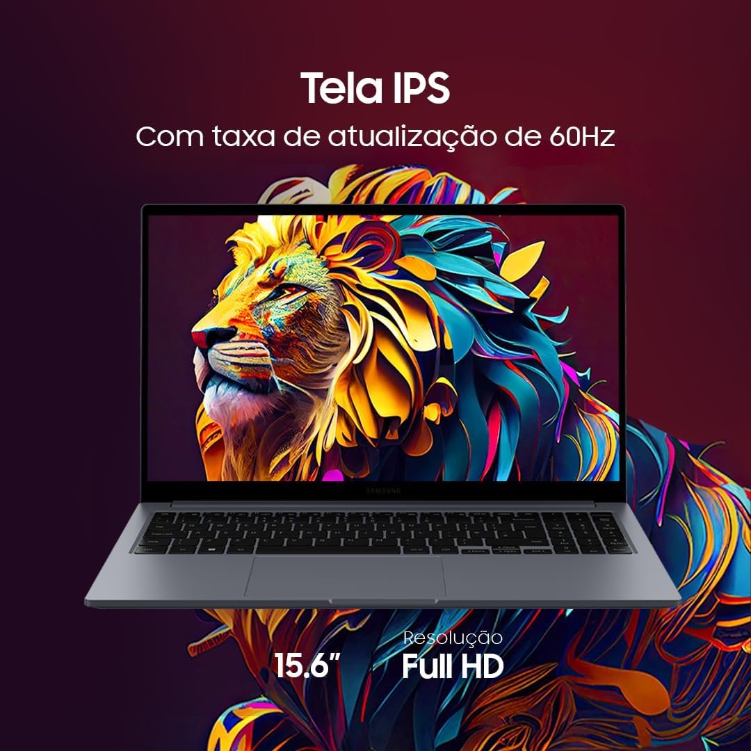 Samsung Galaxy Book4 Intel® Core™ i5-1335U, Windows 11 Home, 8GB, 512GB SSD, Iris Xe, 15.6'' Full HD LED, 1.55kg*. - Imagem 8